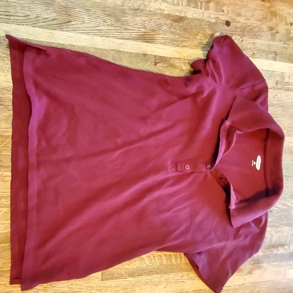 Old Navy, Maroon, Womens Polo, Petite